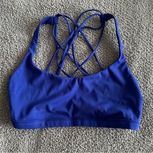 New W/O Tags CRZ Yoga Women's Blue Strappy Sports Bra